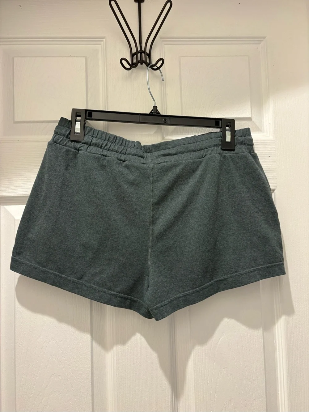Vuori Halo DreamKnit Lounge Shorts Teal Drawstring Zip Pocket Women’s Large